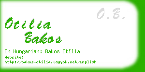 otilia bakos business card